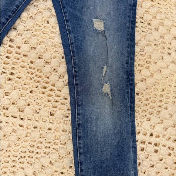 Zara Women's Blue Distressed Jeans.            #24 - Picture 3 of 13
